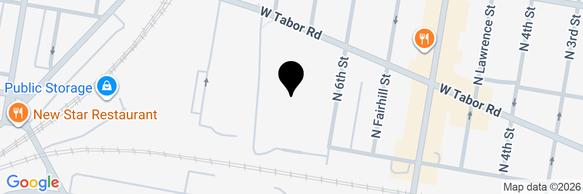 Map showing facility locations